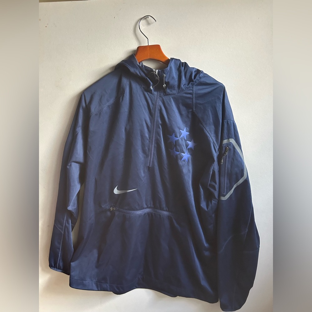 Nike Men's Dark Blue Hooded Football 🏈 Jacket